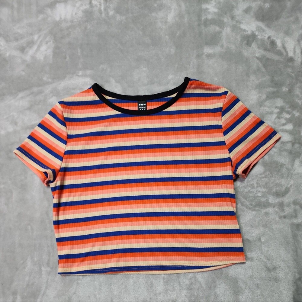 SHEIN Striped Crop Top Size XL
